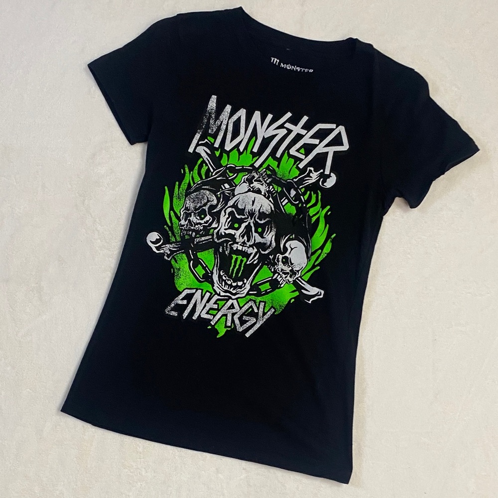 Monster Energy Teen Black and Green T-Shirt